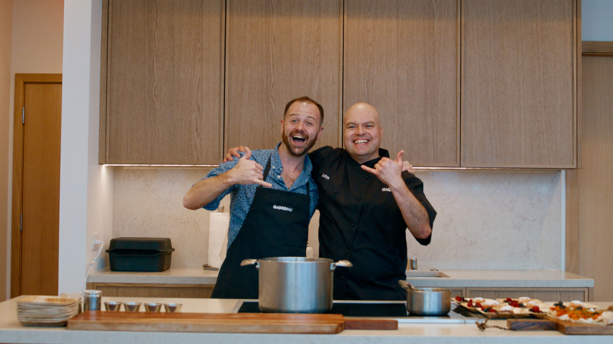 Chef John Cardona & John Taube, Gaggenau kitchen demo